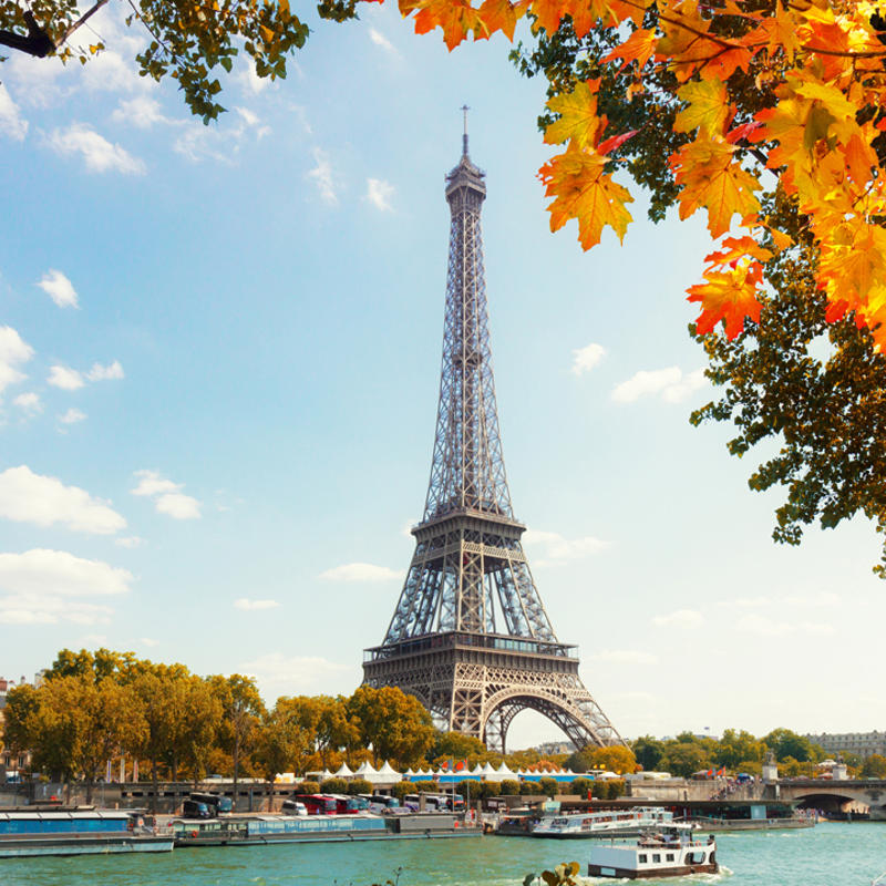 a tower with boats in the water