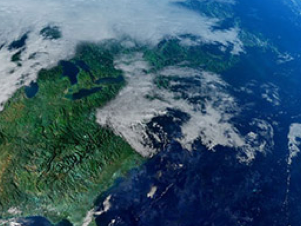 a view of the earth from space